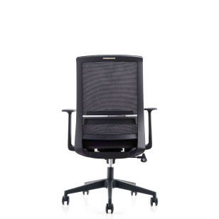 鍍鉻底座黑色網狀接待會議訪客椅AS-6212B